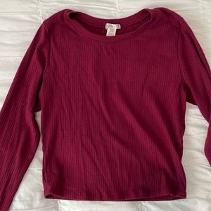 Long sleeve baby tee, size large